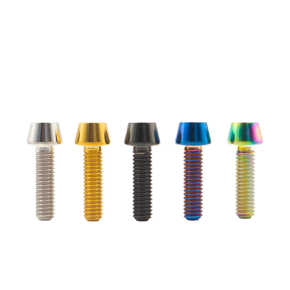 6 Pieces Titanium Bolts Hexagon Socket M5x16 18mm Tapered Head Screw for MTB Bike Bicycle Stem Parts