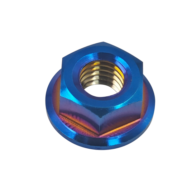 Hex Flange Nuts M5 M6 M8 M10 M12 M14 M16, TC4/Grade 5 Titanium Alloy for Bolt
