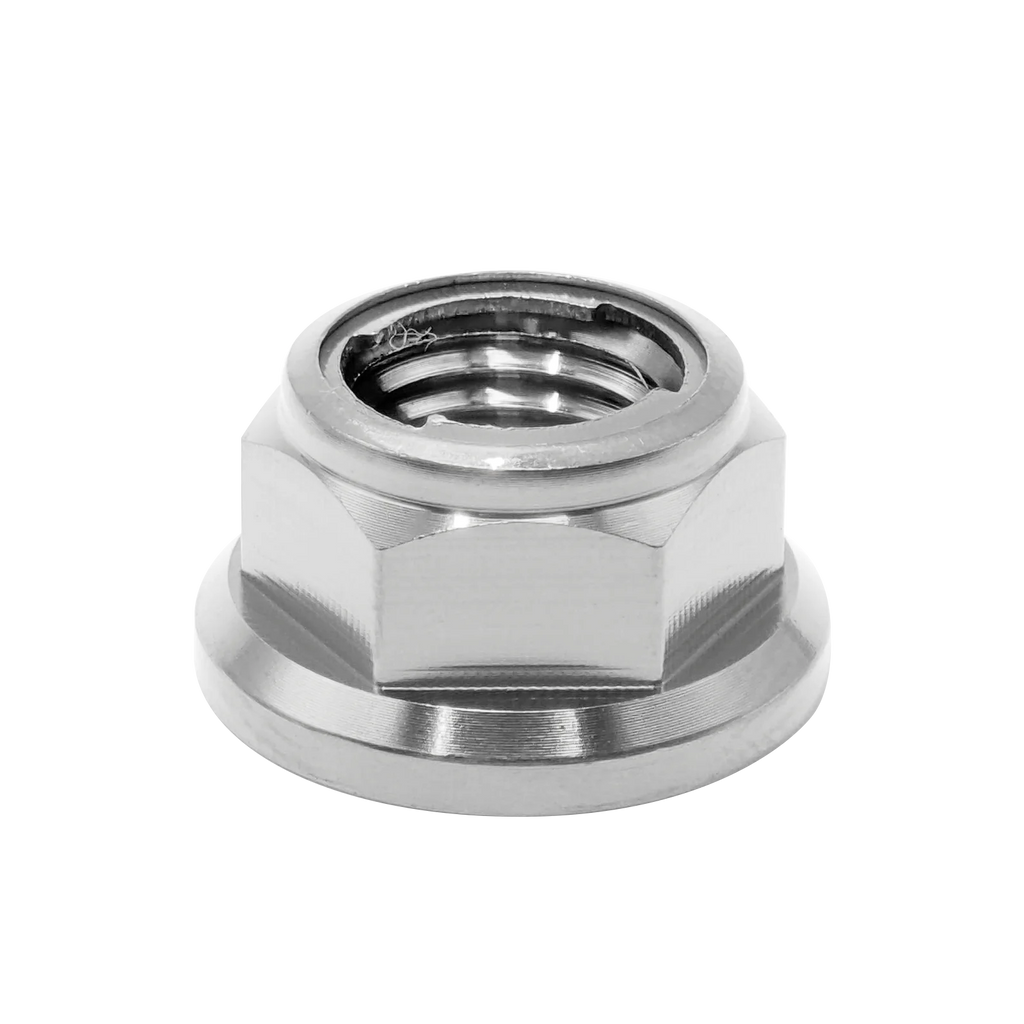 Hex Flange Lock Nuts M5 M6 M8 M10 M12, TC4/Grade 5 Titanium Alloy for Bolt