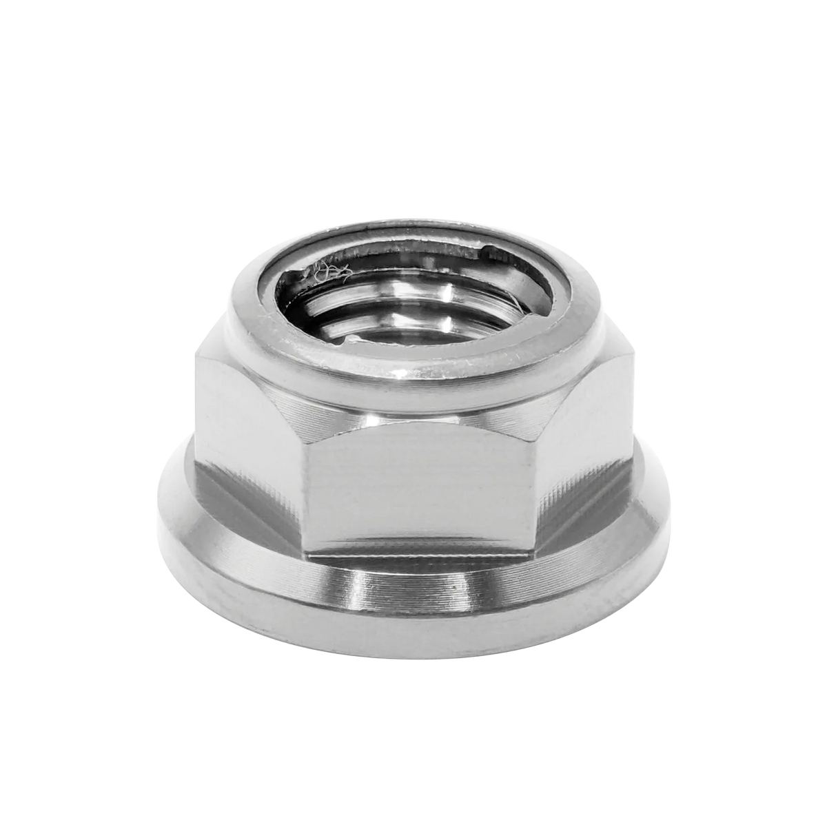 Hex Flange Lock Nuts M5 M6 M8 M10 M12, TC4/Grade 5 Titanium Alloy for Bolt
