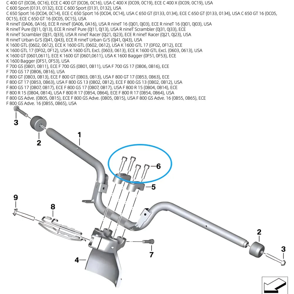 4Pcs Titanium Bolt Handlebars Screw for BMW Motorcycle R nineT 16 Pure Racer Urban F700 F800