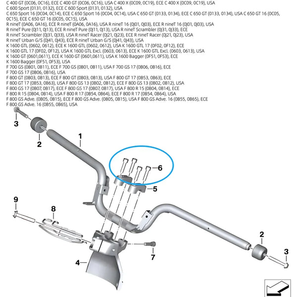 4Pcs Titanium Bolt Handlebars Screw for BMW Motorcycle R nineT 16 Pure Racer Urban F700 F800