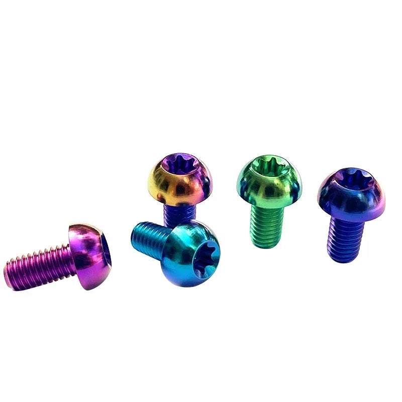 4Pcs M5x12mm Titanium Bolts for MTB Bike Bottle Cage Screw Titanium Bike Hardware