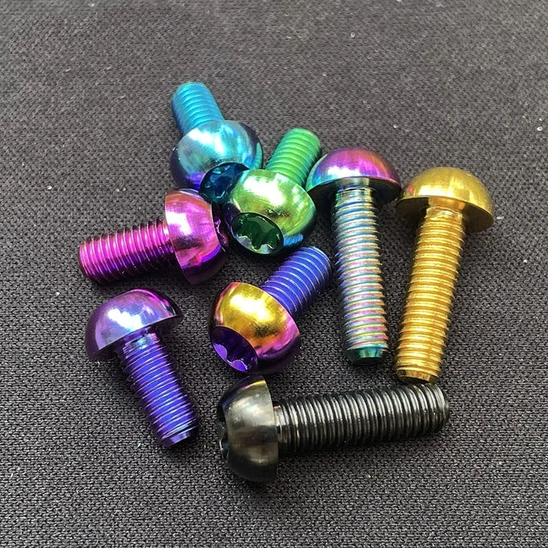 4Pcs M5x12mm Titanium Bolts for MTB Bike Bottle Cage Screw Titanium Bike Hardware