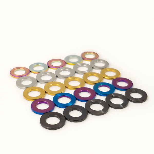 Titanium Alloy Flat Washers for M5 M6 M8 M10 Bolts Bike Motorcycle Car Screws Fasteners Durable Hardware Accessories