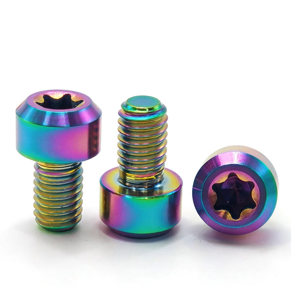 M5 M6 M8 Titanium Bolts, Length 10-50mm Hexagon Socket Torx Drive Screws for MTB Bike Stem / Bicycle Motorcycle