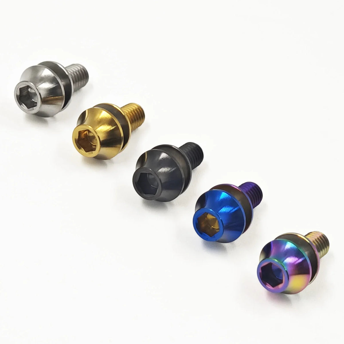 4Pcs M5x12mm Titanium Bolts with Washer for MTB Bike Bottle Cage Screw Titanium Bicyce Hardware