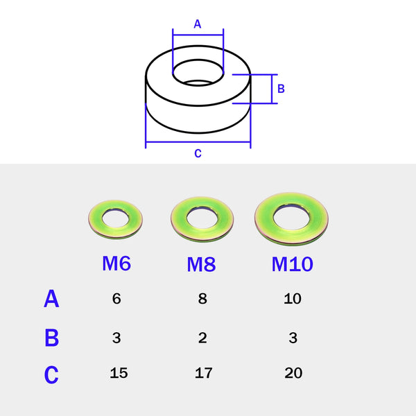 TC4 Titanium Step Washers M6 M8 M10 Lock Washer for Screws Nuts Bolts