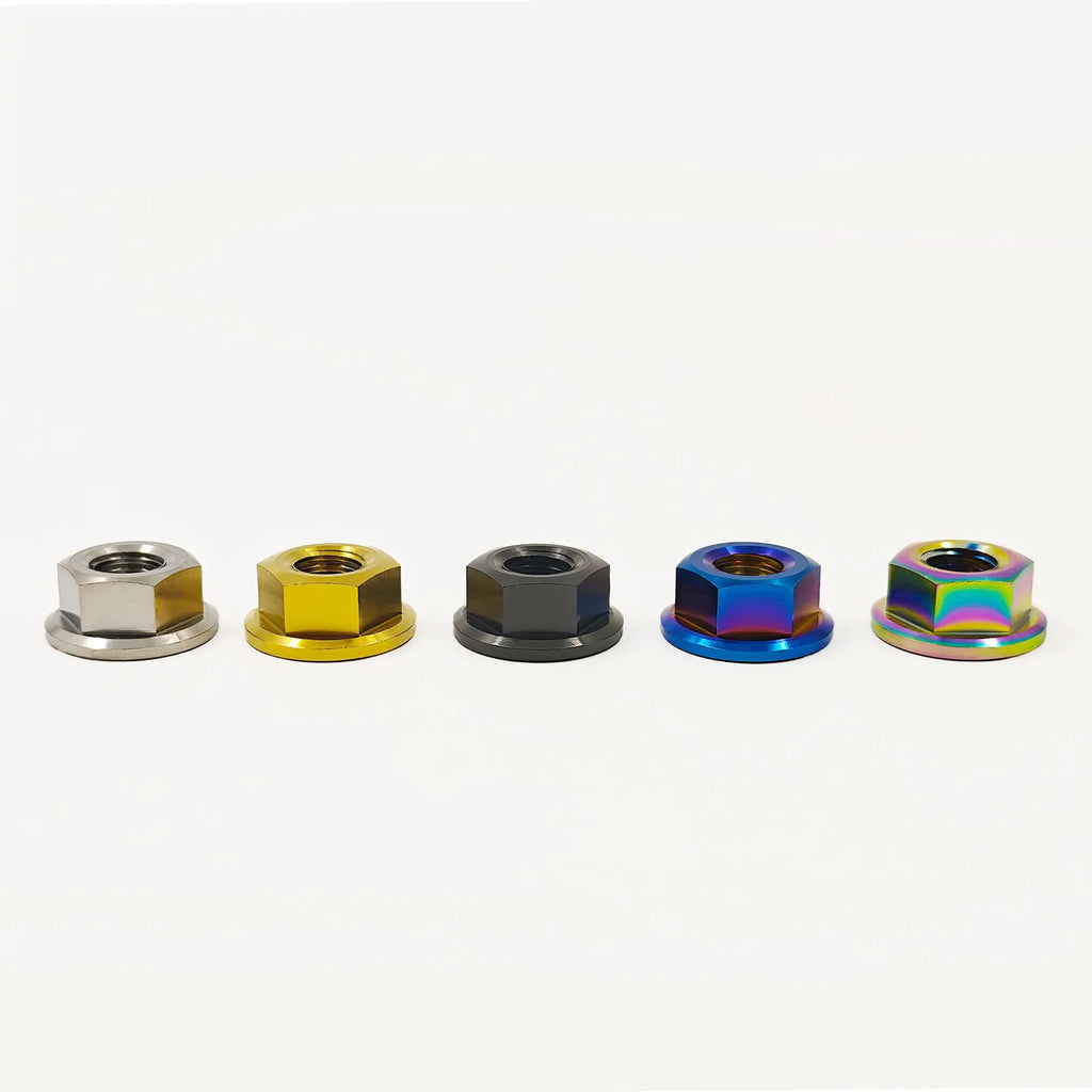 Hex Flange Nuts M5 M6 M8 M10 M12 M14 M16, TC4/Grade 5 Titanium Alloy for Bolt