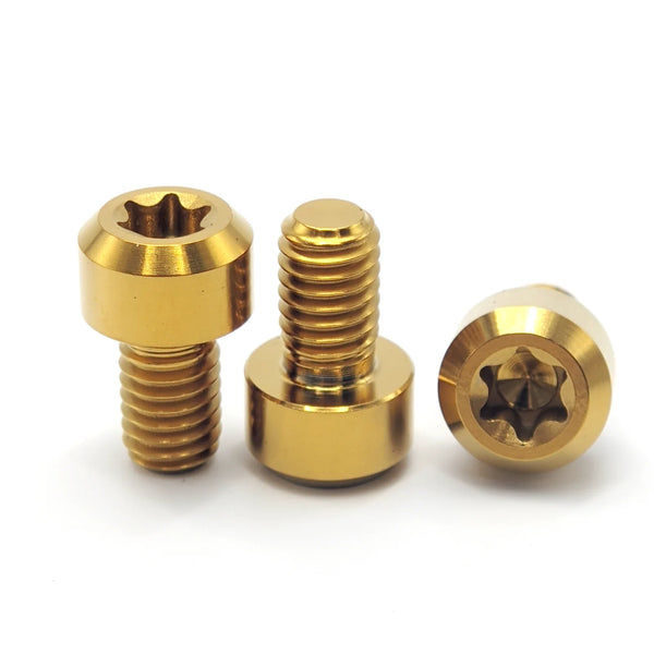 M5 M6 M8 Titanium Bolts, Length 10-50mm Hexagon Socket Torx Drive Screws for MTB Bike Stem / Bicycle Motorcycle
